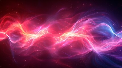 Poster - Colorful abstract swirling energy on a dark background at night