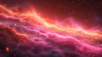 Poster - colorful nebula with swirling cosmic energy in deep space at night