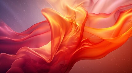 Aufkleber - colorful abstract fabric swirling against a soft gradient background