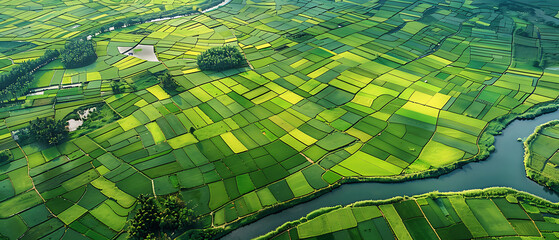 Wall Mural - green field