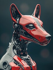 Poster - Robot Dog Statue Close Up