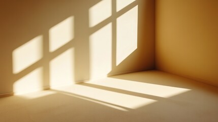 Canvas Print - Sun-Kissed Serenity: Golden Hour Light Streams into Empty Room