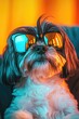© Alexandr - Dog wearing sunglasses on couch