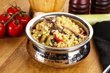 Sticker - Bulgur with lamb and vegetables