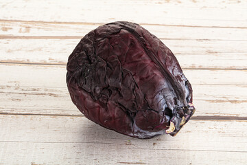 Poster - Natural organic violet cabbage head