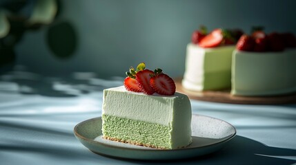 Sticker - matcha green tea mousse cake