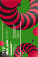 Poster - Template for text information. A composition of geometric shapes. Vector illustration. Graphic elements for design and creativity. Modern poster. Abstract background.