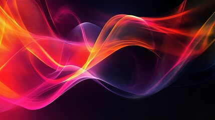 Wall Mural - Abstract Flow of Energy: A mesmerizing abstract background with vibrant, flowing lines in shades of red, orange, and purple. 