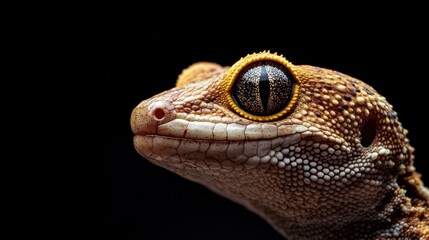 Wall Mural - Gecko with Golden Eye Close-up