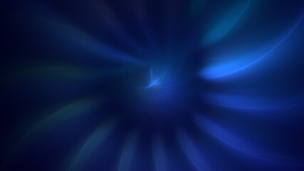 Poster - 3D rendering abstract blue fractal light background. Its not AI Generatd illustration.