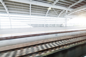 Poster - Landscape of empty railway track