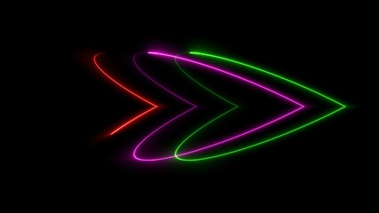 Wall Mural - Abstract neon line frame loading background illustration.