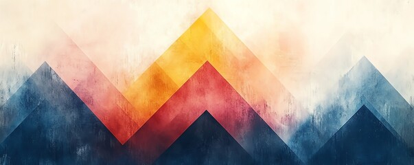 Poster - Geometric boho wallpaper, abstract design, light background