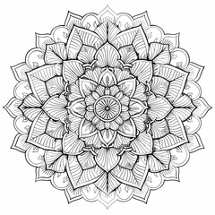 mandala design isolated with white