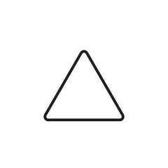 Poster - Triangle up arrow or pyramid line art vector icon for apps and websites
