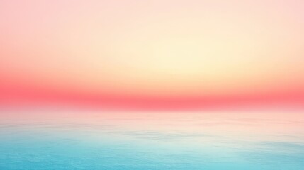 Wall Mural - A serene gradient of colors at dawn over a calm sea, evoking tranquility and peace.