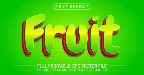 Poster - Fruits font Text effect editable
