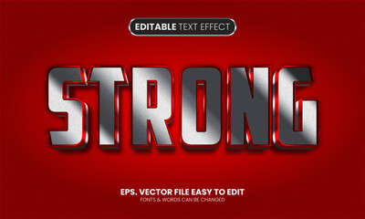 Wall Mural - strong editable text effect, 3d bold text style