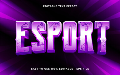 Poster - 3d esport gradient scary text style effect template editable text effect
