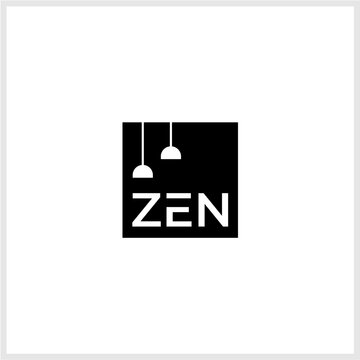 logo furniture, lamp, retangle simple lettermark