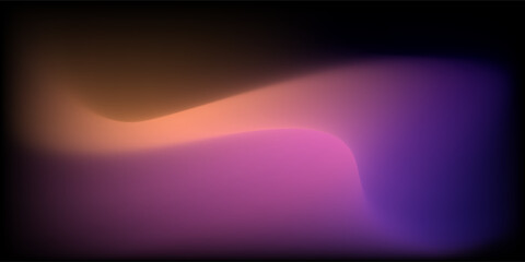 Poster - abstract colorful gradient background with flowing purple, violet, and orange colors blending smoothly on a dark backdrop