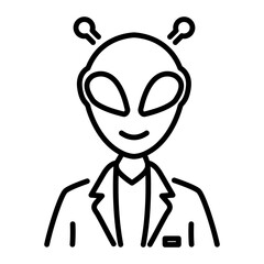 Wall Mural - Extraterrestrial icon in outline style 