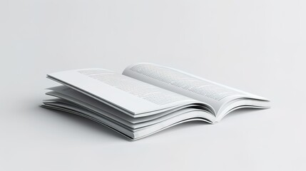 Wall Mural - Magazine in white background