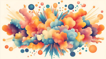 Wall Mural - Abstract Colorful Clouds: Perfect for Creative Design Projects