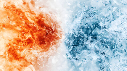 Wall Mural - Fire and Ice Abstract Background - Perfect for Your Design Projects!