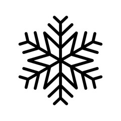 Aufkleber - Snowflake outline icon isolated on transparent background. Editable stroke vector element for Christmas and New Year.