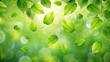 © Triple P - Green leaves floating in the air, creating a tranquil and purifying atmosphere , floating, leaves, green, dancing