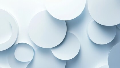 Poster - Abstract White Circles Background.