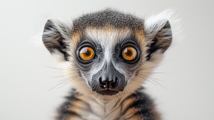 Canvas Print - Curious Lemur Portrait