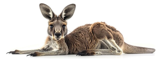 Canvas Print - A Red Kangaroo Lying Down