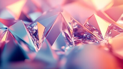 Poster - Abstract Shiny Crystal Surface.
