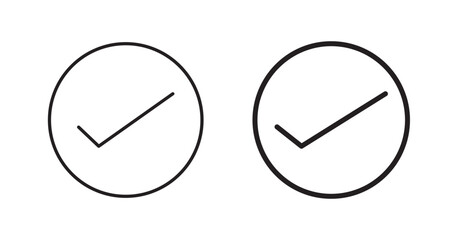 Poster - Check Icon Set. Checkmark Vector Symbol Assortment for Verification