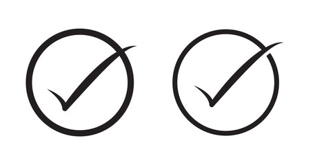 Poster - Check vector icon set. checkmark vector icon. accept, verify or done check mark sign. right checkbox button suitable for apps and websites UI designs.