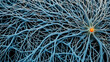 © ream - Close-up of nerve endings in the brain, showcasing the detailed connections and the complexity of the neural network.