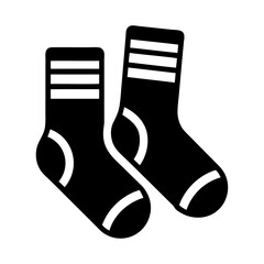 Vector silhouette sport cotton sock garment cloth icon and graphic illustration