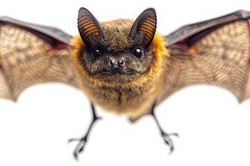 Wall Mural - Close-up Portrait of a Bat with Spread Wings