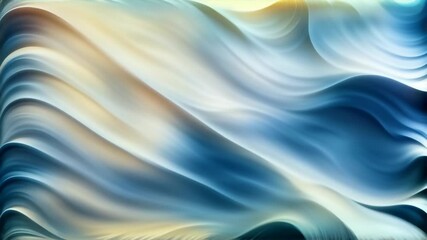 Wall Mural - abstract blue white colorful wavy background with flowing smooth blurry wave, liquid fluid. smooth motion waves design. looped animation. seamless footage.