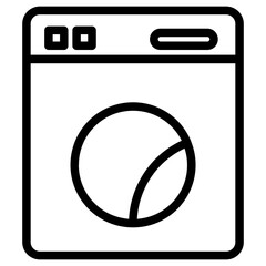 Sticker - Washing Machine Laundry Line Icon