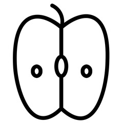 Sticker - Apple Berry Crop Line Icon