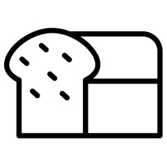 Sticker - Bake Bakery Bread Line Icon