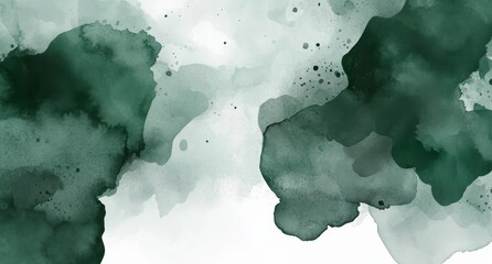 Poster - with a soft green color, this watercolor background concept is stylish.