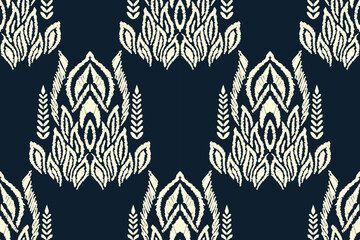 Wall Mural - Beautiful Ethnic abstract ikat art. Seamless Kasuri pattern in tribal,folk embroidery,and Mexican style.Aztec geometric art ornament print.Design for carpet,wallpaper, clothing,wrapping,fabric,cover