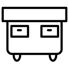 Sticker - Interior Chest Drawers Line Icon