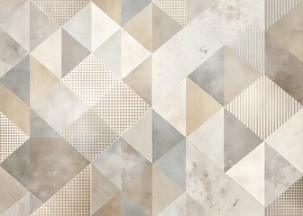 Poster - abstract geometric pattern: a mesmerizing background of overlapping geometric shapes in shades of be