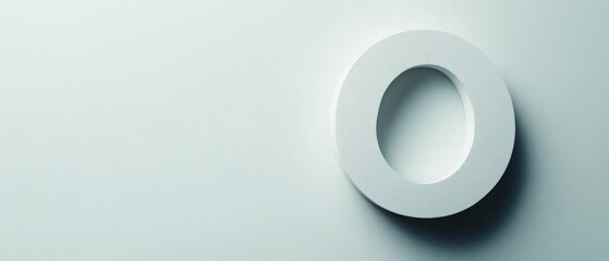Poster - White 3D Letter O.