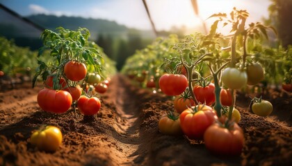 Wall Mural - tomato plants, AI generated